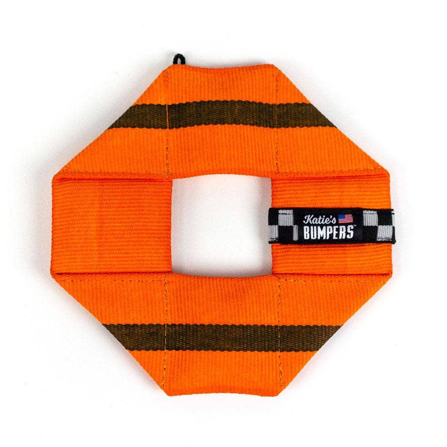 Frequent Flyer Square Dog Fetch Toy with Squeakers, Katie's Bumpers