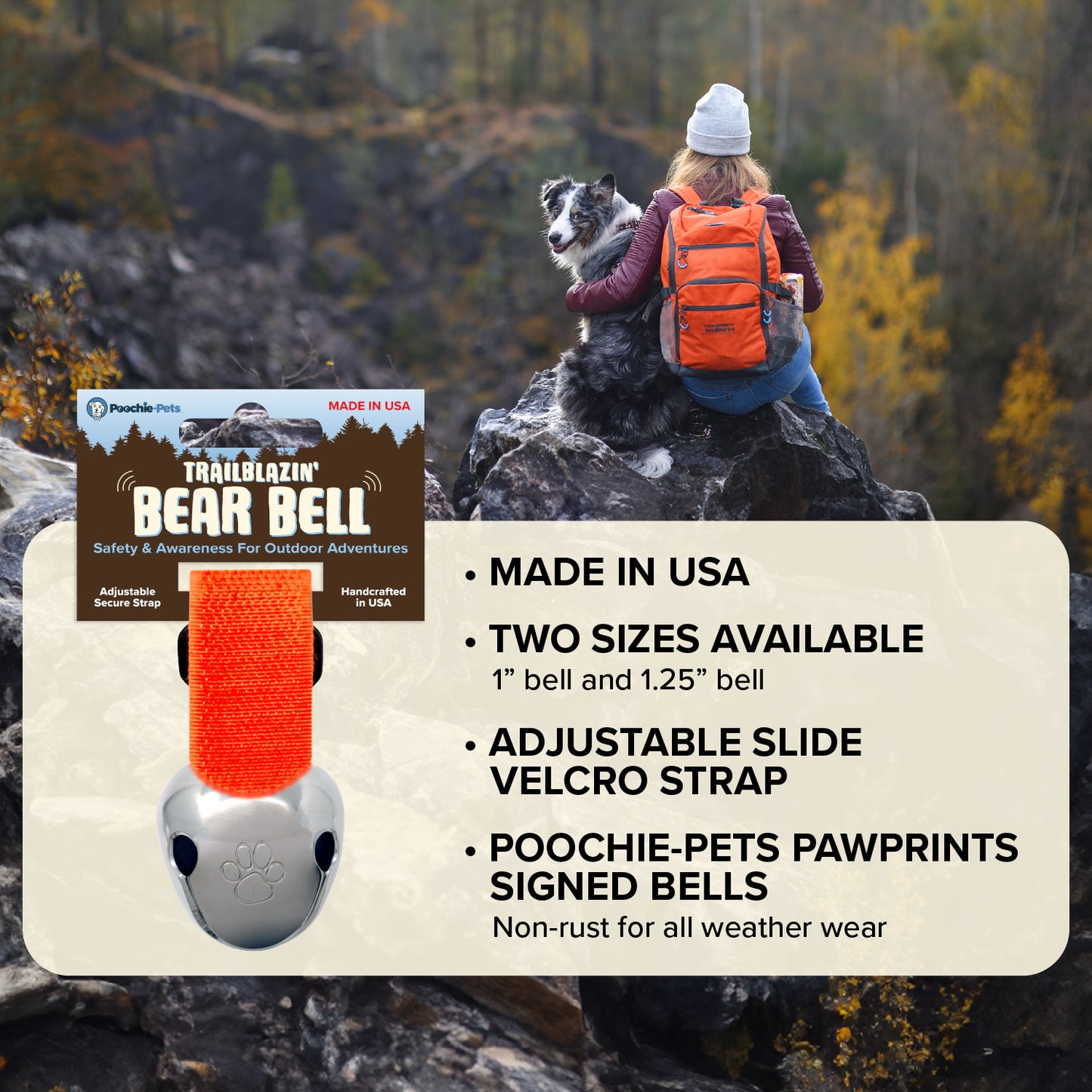 Trailblazin' Collar Bells for Outdoor Pet & Owner Safety