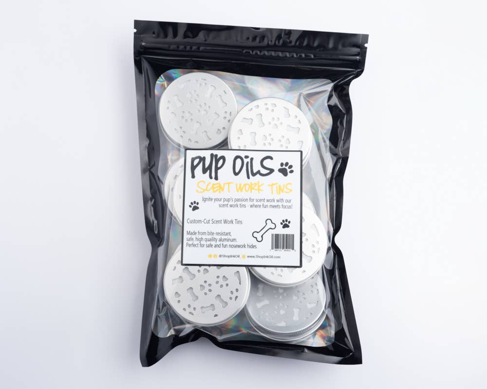 Dog Scent Work / Nose Training Containers w/ Magnetic Dots