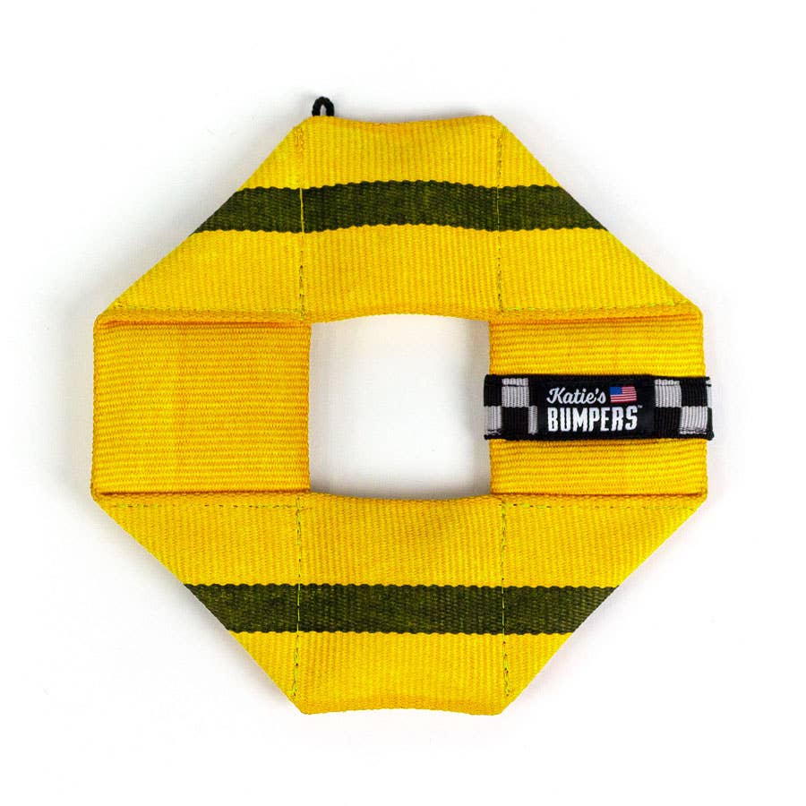 Frequent Flyer Square Dog Fetch Toy with Squeakers, Katie's Bumpers