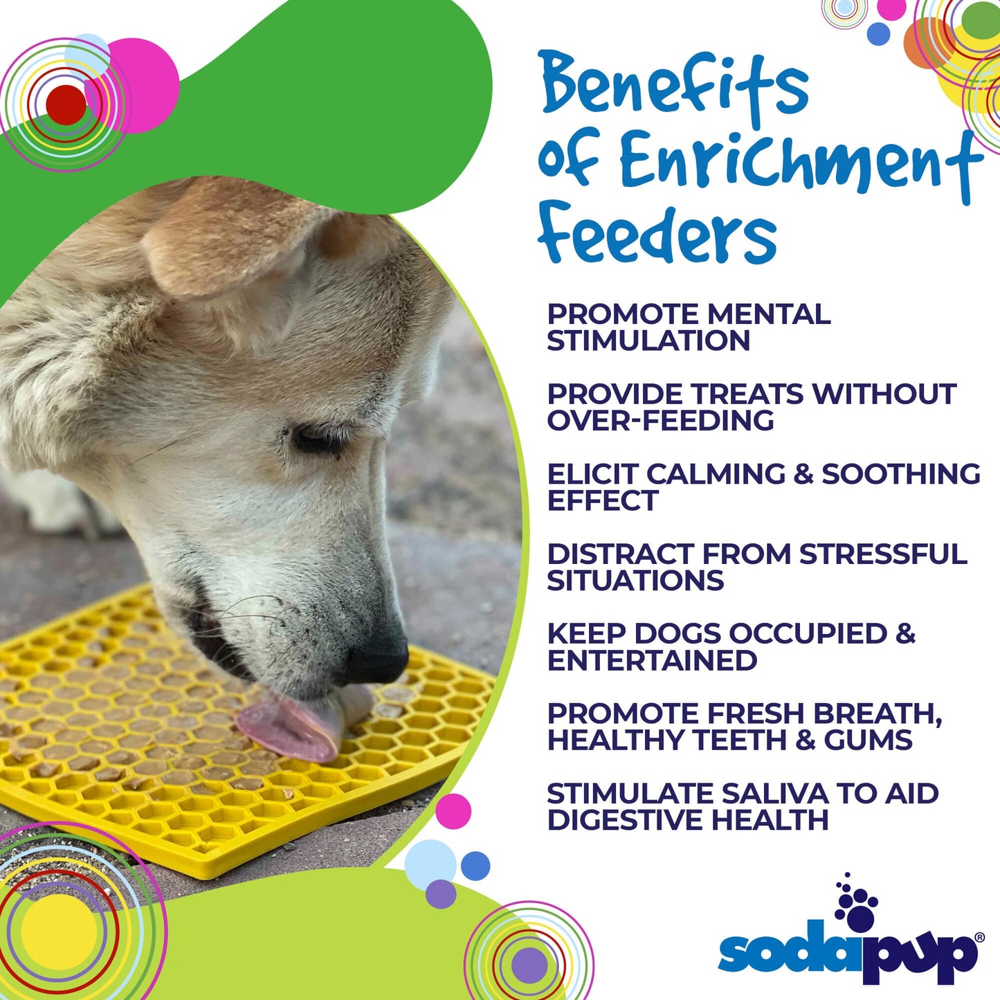 Honeycomb Design Emat Enrichment Licking Mat - Yellow - Larg: Large