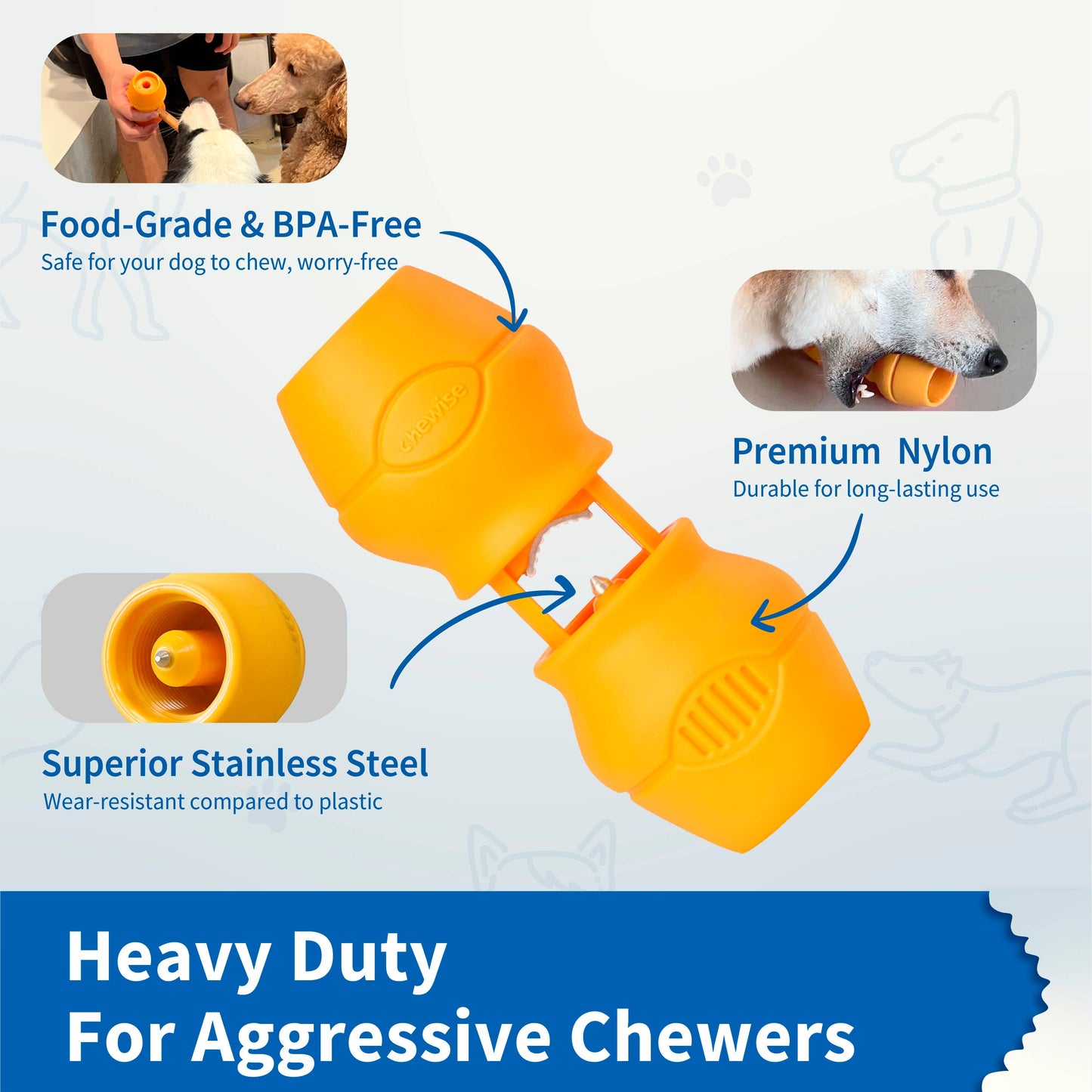 Safe Chew Holder - Standard (Dogs 20-70lbs) or Small (Dogs under 20lbs)