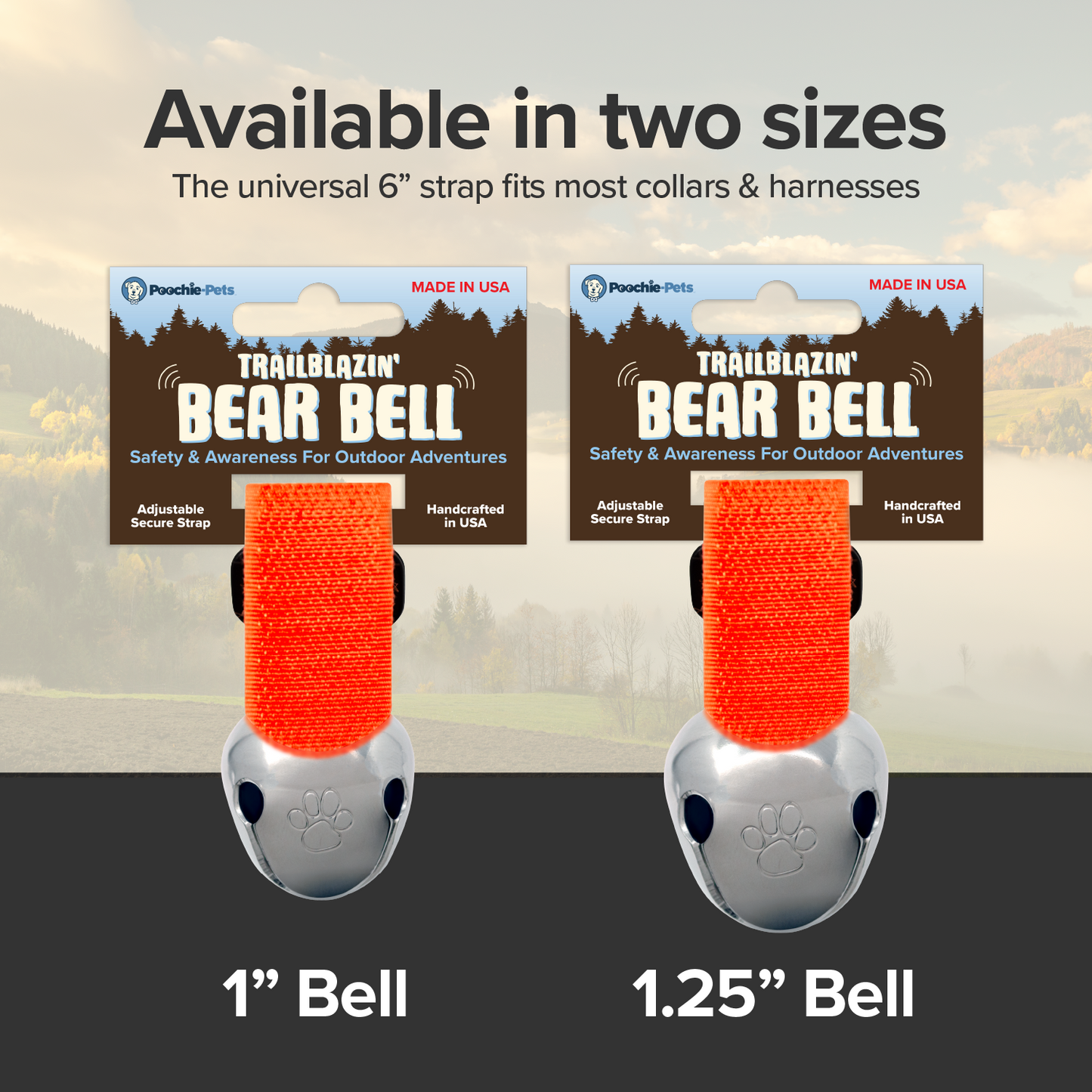 Trailblazin' Collar Bells for Outdoor Pet & Owner Safety