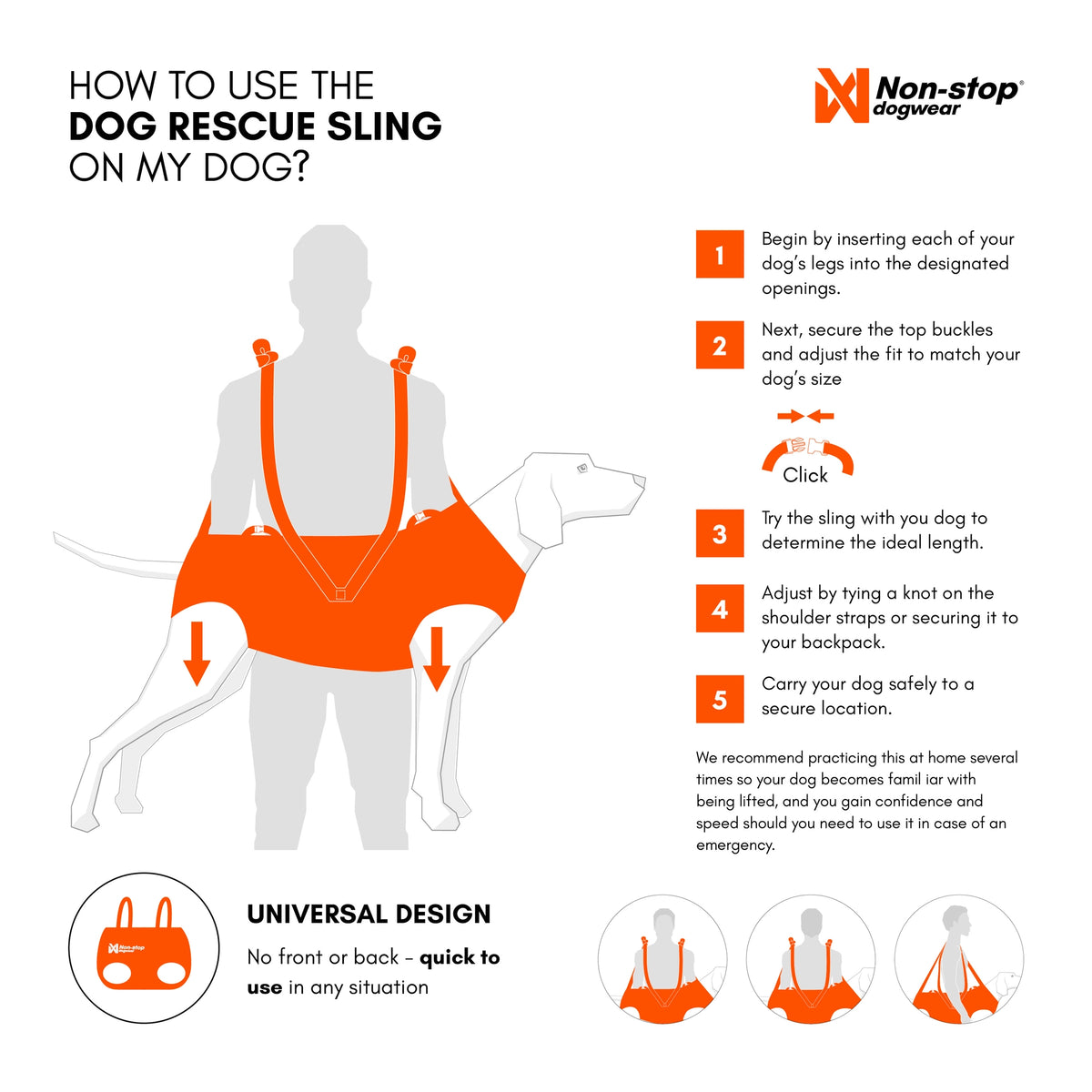 Non-Stop Dogwear Rescue Sling