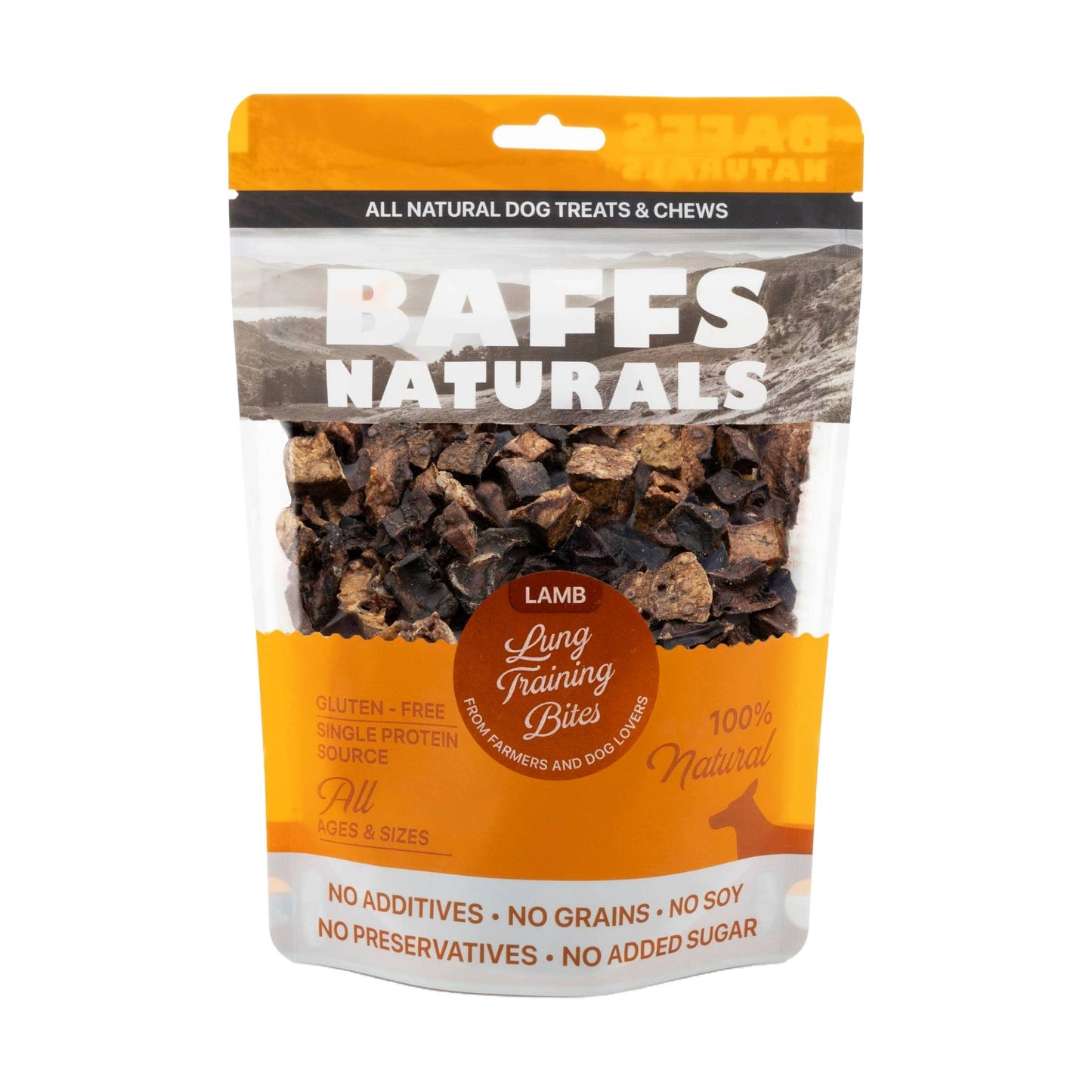 All-Natural Lamb Lung Training Bites Dog Chews (7oz Bag)