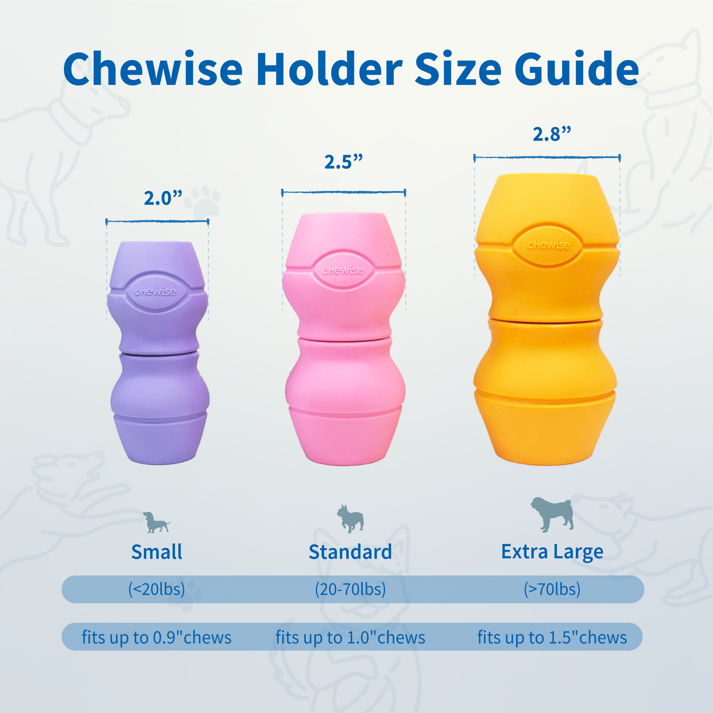 Safe Chew Holder - Standard (Dogs 20-70lbs) or Small (Dogs under 20lbs)