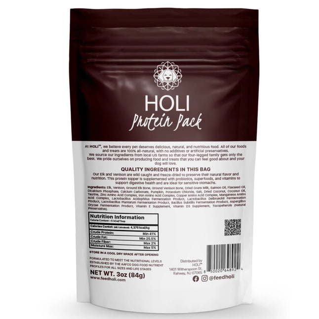 Holi Freeze Dried Elk & Venison Food Topper