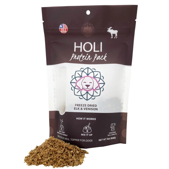 Holi Freeze Dried Elk & Venison Food Topper