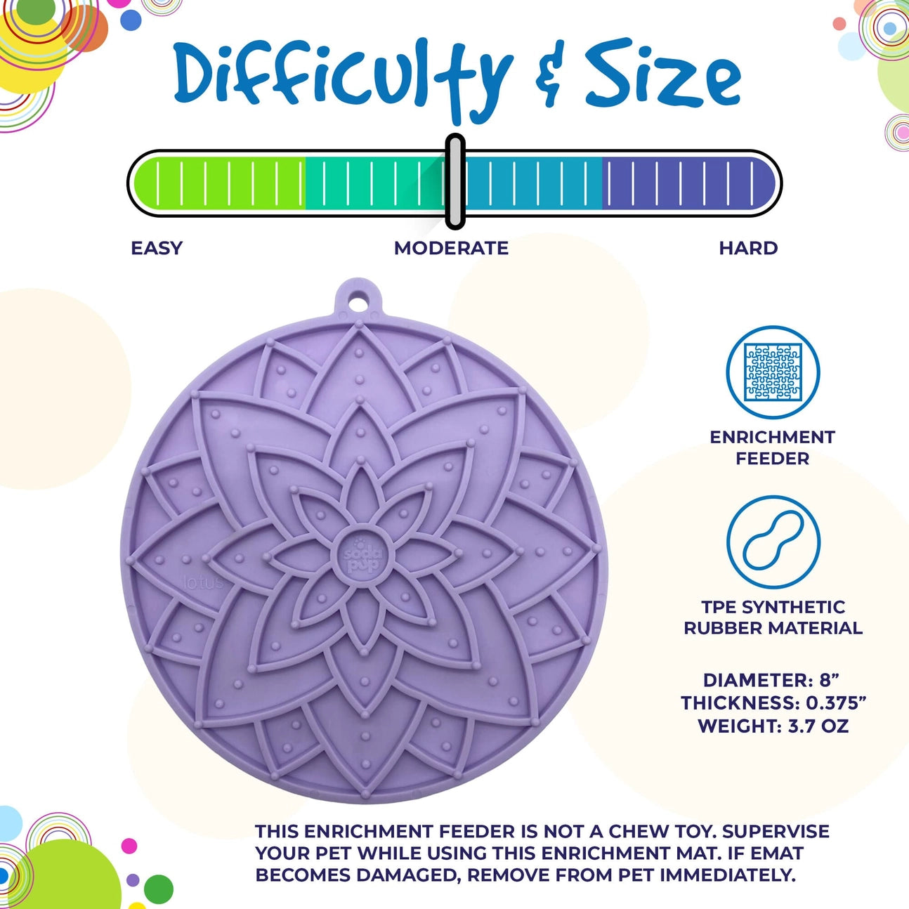 Lotus Emat Enrichment Lick Mat with Suction Cups