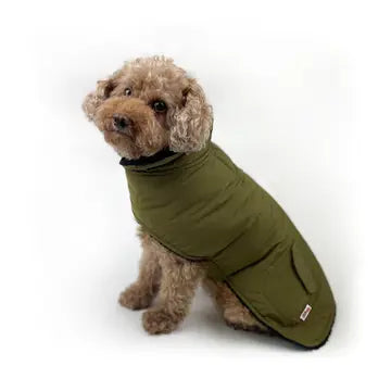 Milltown Reversible Puffy/Fleece Winter Coat in Black/Olive