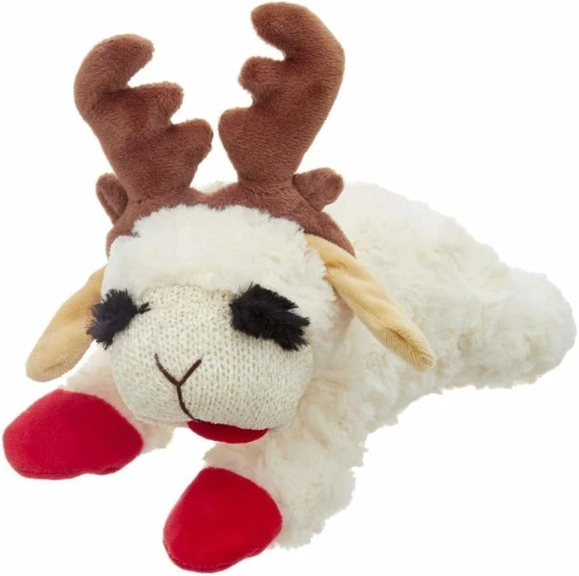 Reindeer Ears Lamb Chop Squeaker Toy
