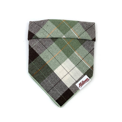 Square Dog Bandana - Hiking  in the Woods Plaid