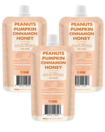 Dog Peanut Butter - 4oz Squeeze Packs Pumpkin Pup Budder