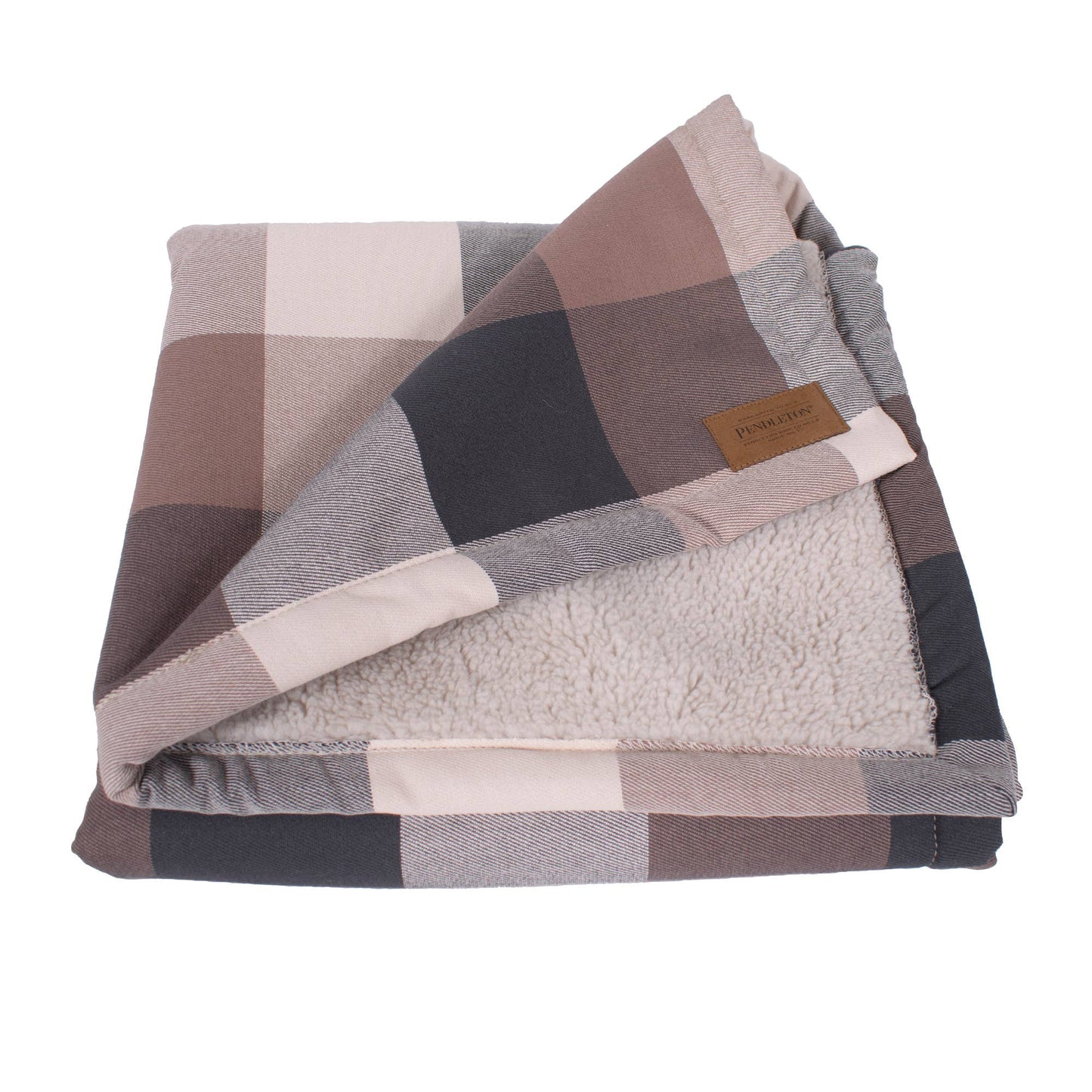 Pendleton Block Plaid Berber Pet Throw