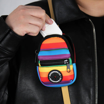 2-in-1 Soft Poop Bag Dispenser Treat Bag Mini Backpack