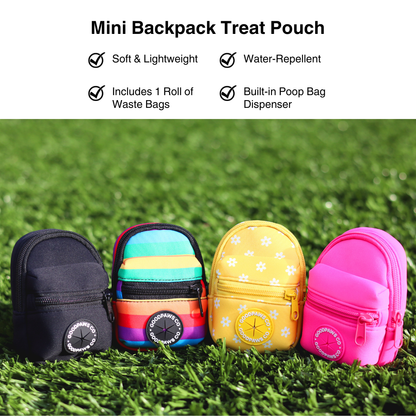 2-in-1 Soft Poop Bag Dispenser Treat Bag Mini Backpack