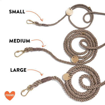 Black Rope Dog Leash, Adjustable