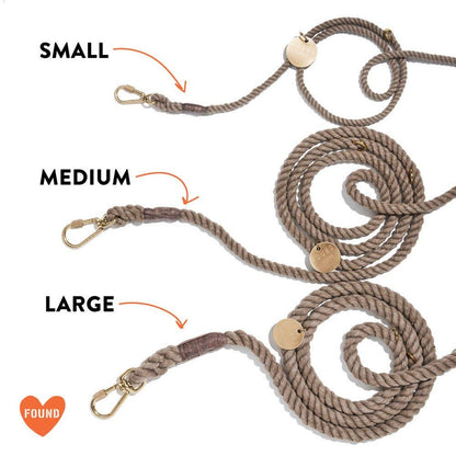 Black Rope Dog Leash, Adjustable