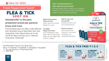 Wondercide Flea & Tick Spot On for Dogs - Small - Peppermint