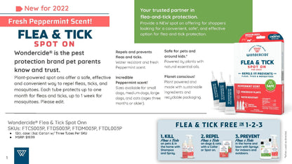 Wondercide Flea & Tick Spot On for Dogs - Large - Peppermint