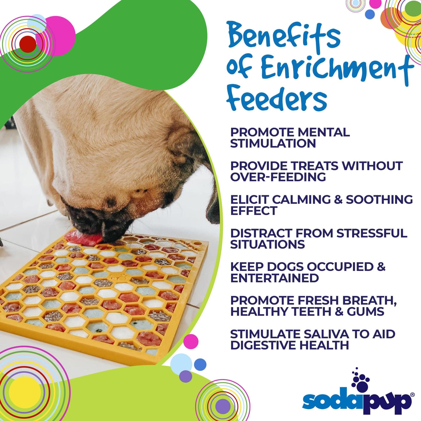 Honeycomb Design Emat Enrichment Licking Mat - Yellow - Larg: Large