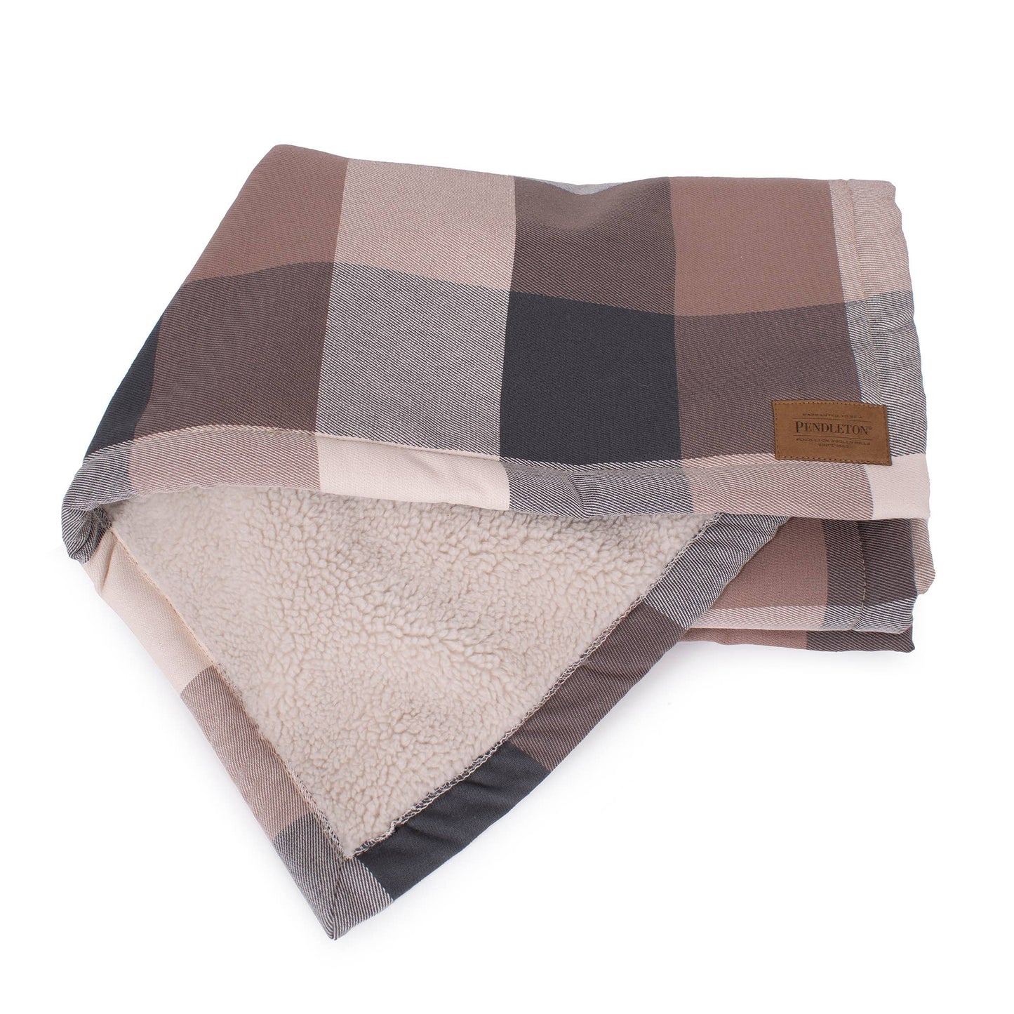 Pendleton Block Plaid Berber Pet Throw