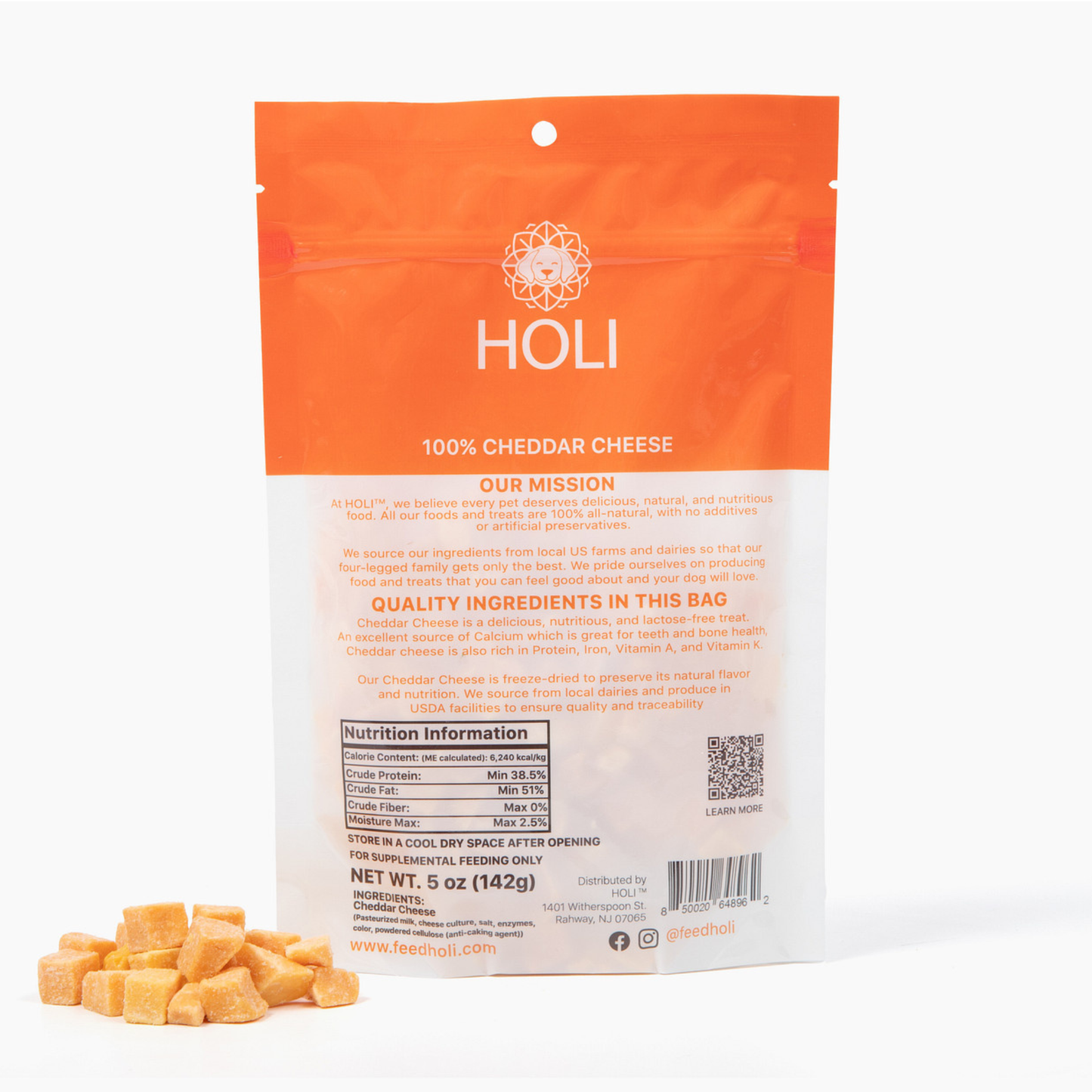HOLI Cheddar Cheese Freeze-Dried Dog Treats