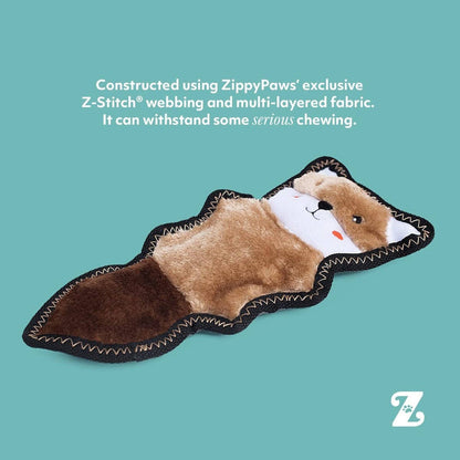 ZippyPaws Z-Stitch Skinny Peltz Dog Toys: Chipmunk