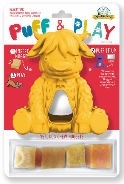 Yeti Dog Chew Puff & Play Hangry Yak Yellow