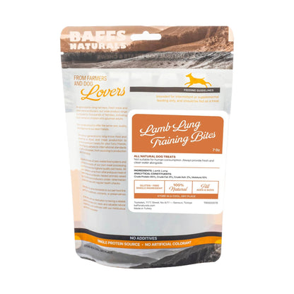 All-Natural Lamb Lung Training Bites Dog Chews (7oz Bag)