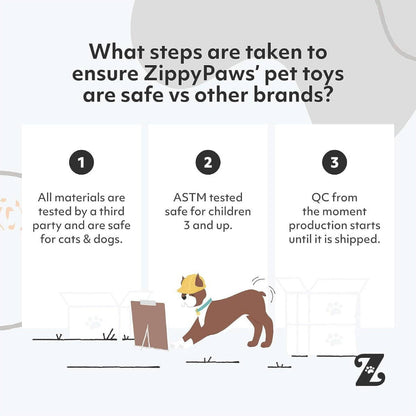 ZippyPaws Z-Stitch Skinny Peltz Dog Toys: Chipmunk