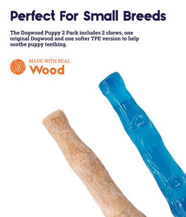 Dogwood Wood Alternative Puppy Chew Toy Multicolor