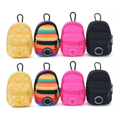2-in-1 Soft Poop Bag Dispenser Treat Bag Mini Backpack