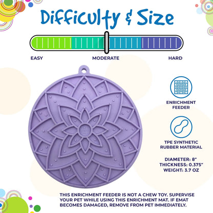 Lotus Emat Enrichment Lick Mat with Suction Cups
