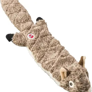 Skinneez Quilted Squirrel Plush Dog Toy